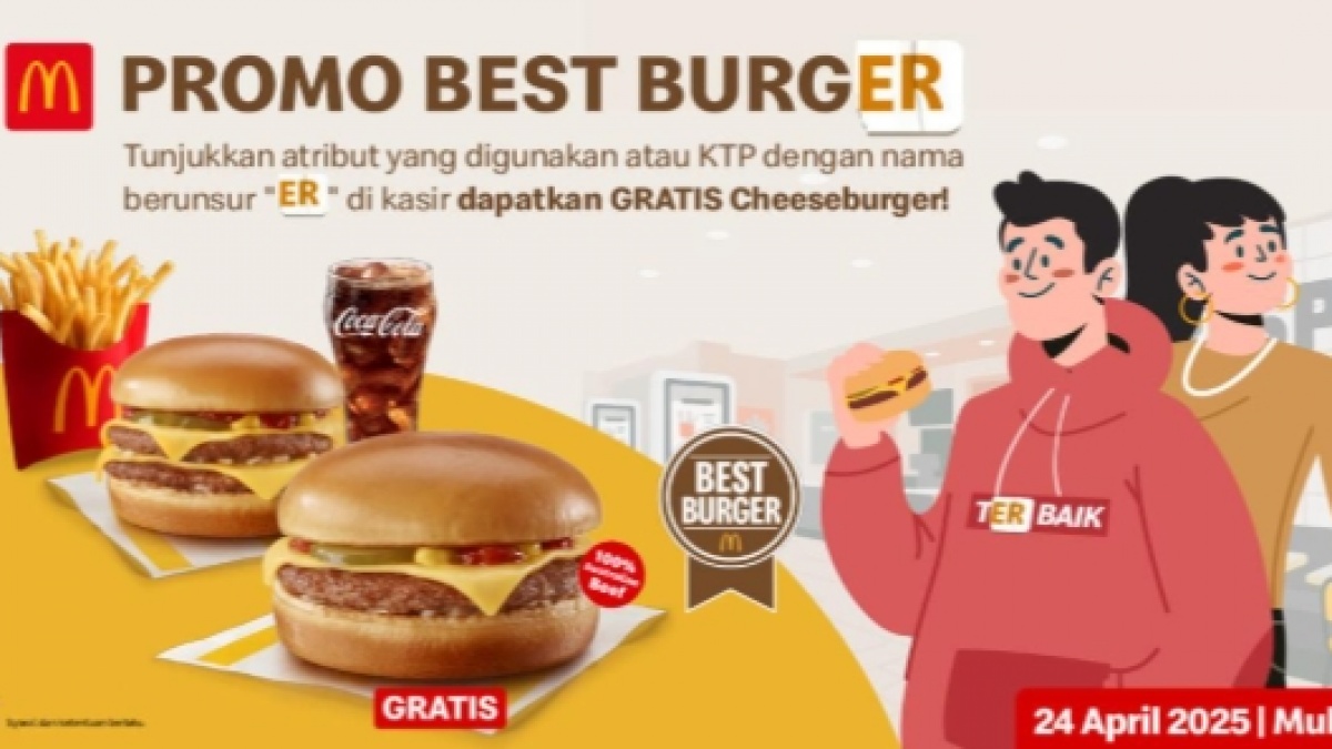 Promo MCD Hari Ini Gratis Cheeseburger dan Bundling Tag Hello Kitty, Syarat Mudah!