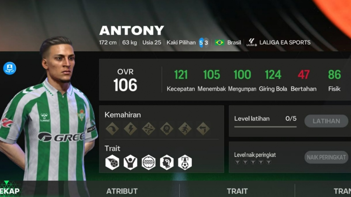 Cara Dapatkan Antony OVR 106 Anyar, Jadi Pemain Sayap OP di FC Mobile