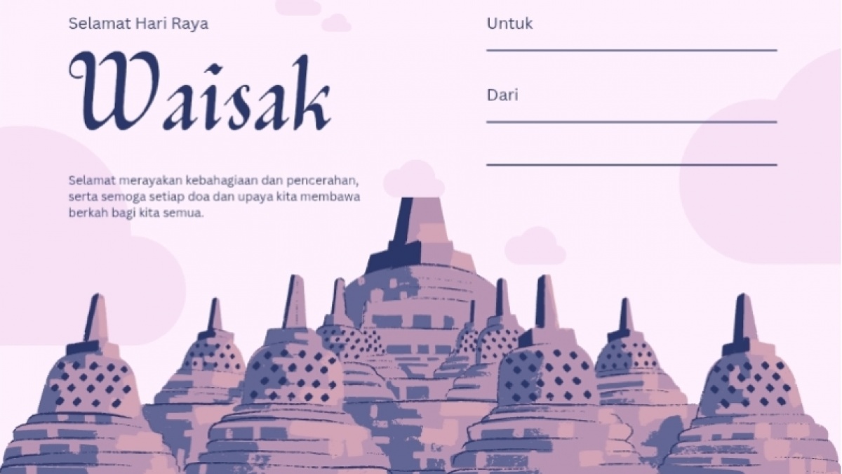 55 Kartu Ucapan Hari Raya Waisak 2025 Gratis Bisa Diedit, Klik Link-nya di Sini!