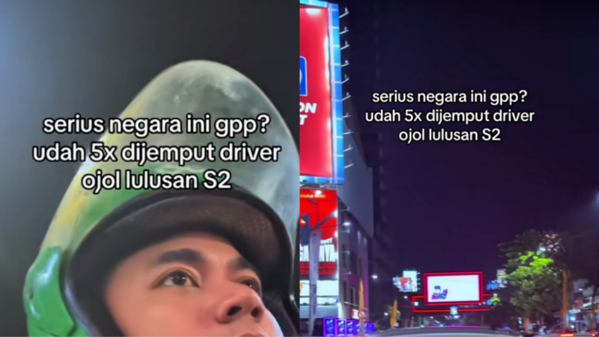 Viral Penumpang Heran, 5 Kali Naik Ojol Drivernya Lulusan S2: Serius Negara Ini Gapapa?