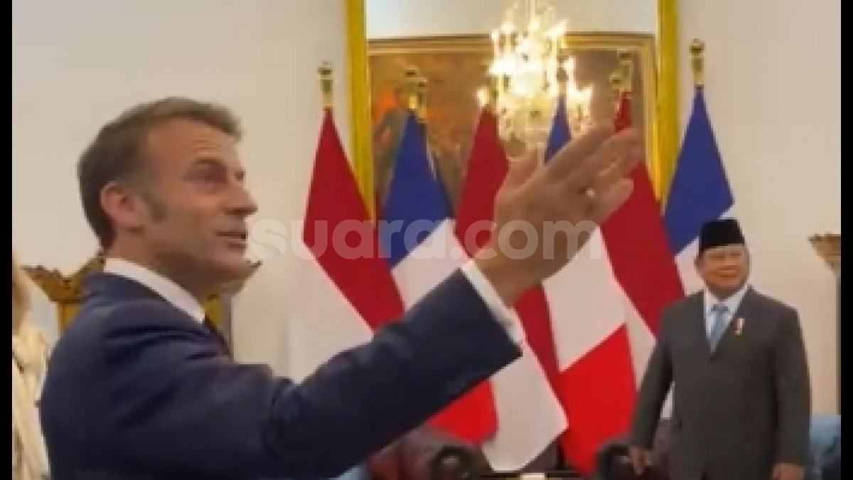 Lukisan Soekarno di Istana Bikin Salfok! Presiden Macron ke Prabowo: This Is Your?