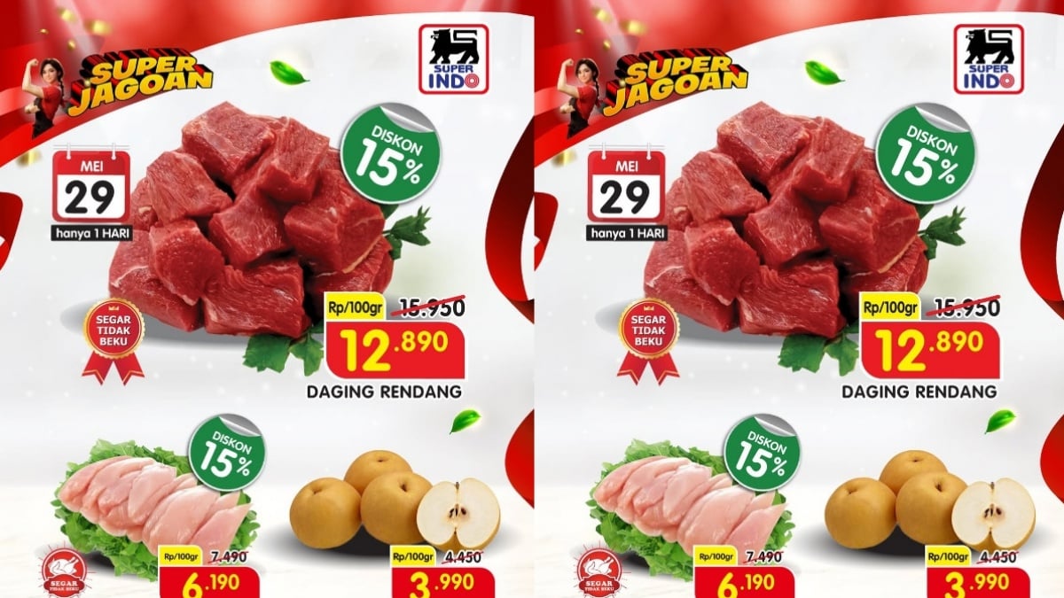 Promo Superindo Hari Ini: Daging Rendang, Ayam Fillet, hingga Buah Pir Banting Harga