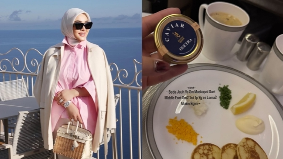 Syahrini Diejek Haus Validasi saat Mengeluh Caviar di Pesawat Makin Kecil