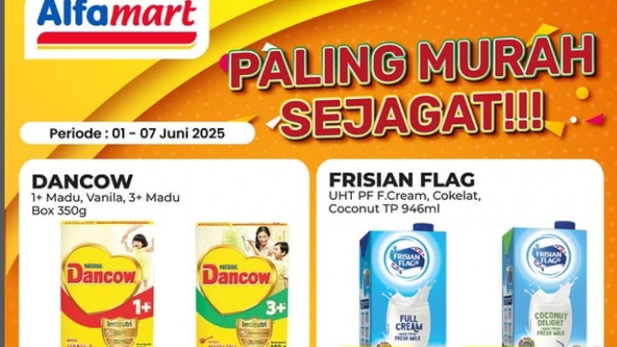 Promo Alfamart Hari Ini 2 Juni 2025 Bikin Susu Favorit Jadi Lebih Murah, Belanja Hemat Anti Boncos