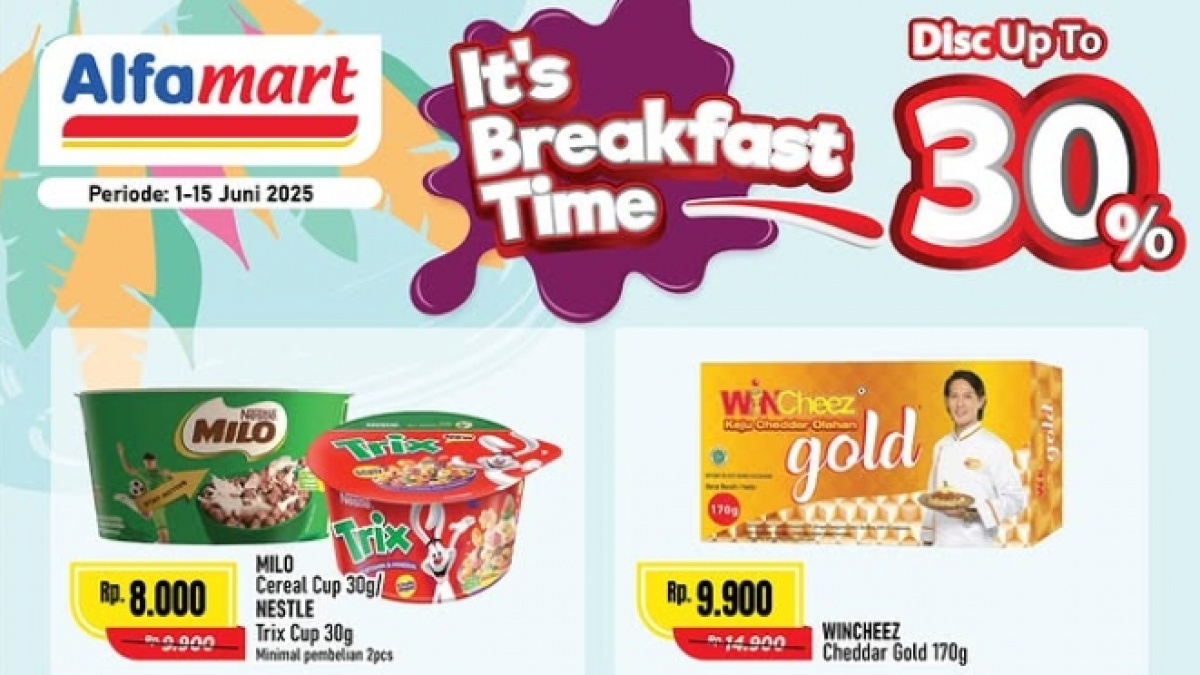 Promo Alfamart Hari Ini: Sarapan Sehat dan Hemat Mulai Rp8.000 Saja
