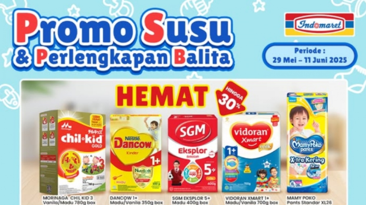 Promo Susu dan Perlengkapan Balita di Indomaret Hari Ini 3 Juni 2025, Dapatkan Harga Spesial!