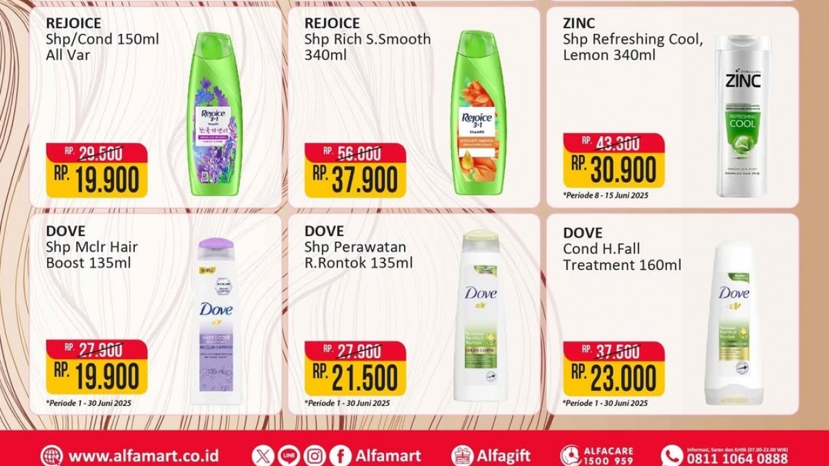 Kumpulan Promo Alfamart Hari Ini 4 Juni 2025, Banyak Diskon Produk Perawatan Rambut