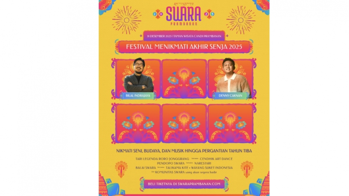 Hadirkan Bilal Indrajaya & Denny Caknan, Swara Prambanan 2025 Rayakan Senja Akhir Tahun di Candi