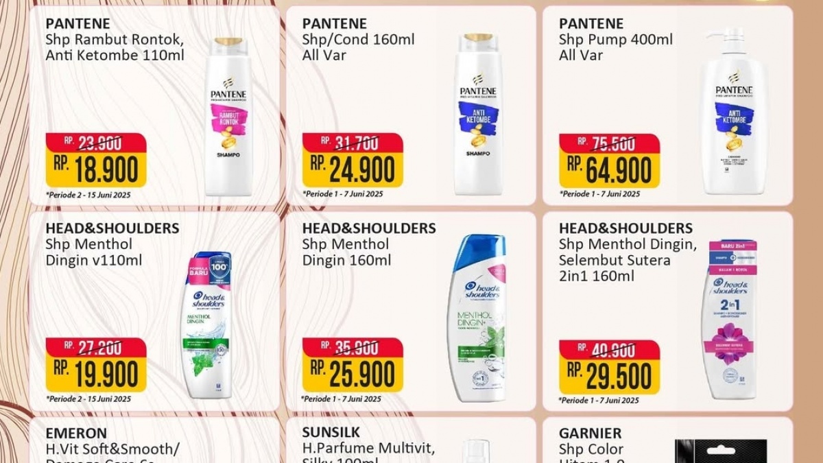 Daftar Promo Alfamart Hari Ini 10 Juni 2025: Diskon Produk Head & Shoulders, Pantene, dan Lainnya