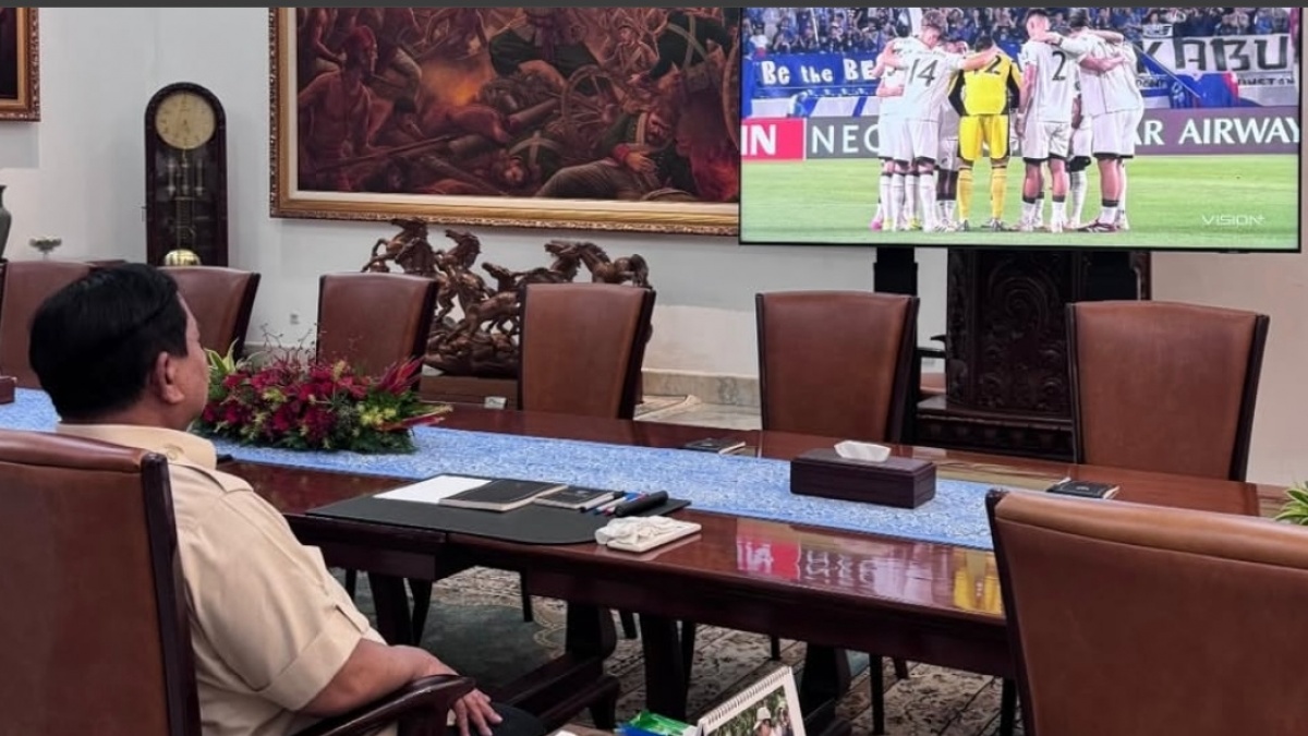 Intip Momen Prabowo Nonton Timnas, Ada yang Beda di Ruangannya
