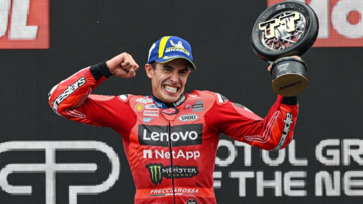 Menangi MotoGP, Marc Marquez Selebrasi ala Aura Farming Pacu Jalur