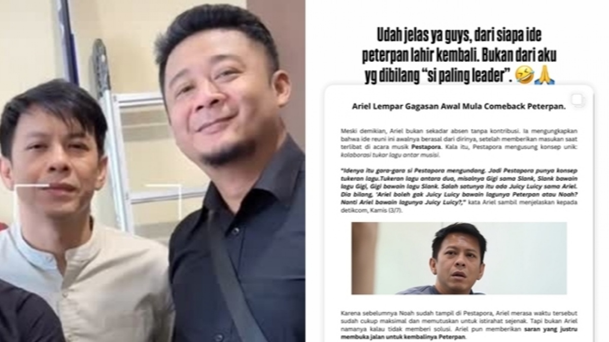 Cek Fakta: Andika Naliputra 'Si Paling Leader' Bikin Ariel Tak Mau Ikut Comeback Peterpan?