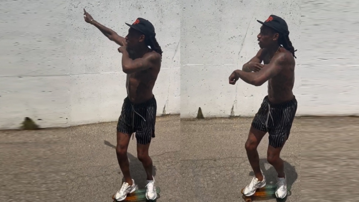 Heboh Wiz Khalifa 'Pamer' Aura Farming Pacu Jalur Sambil Main Skateboard