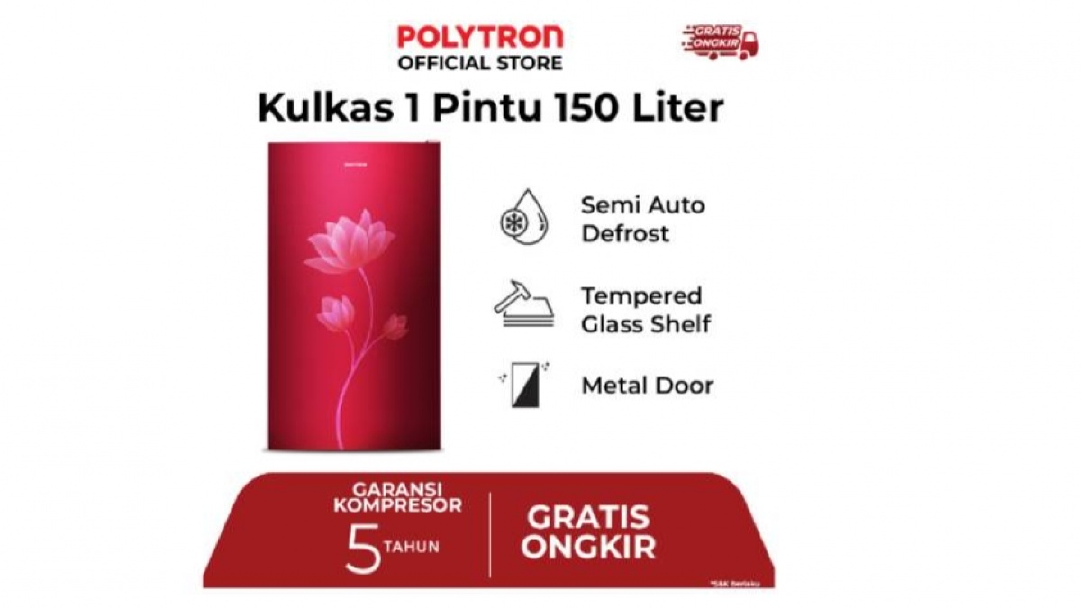 Kulkas Polytron 1 Pintu Harganya Berapa? Ini 5 Rekomendasi Termurahnya