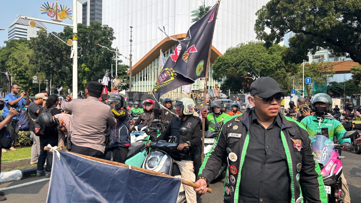 Tak Boleh Aksi di Depan Istana, Massa Ojol Diarahkan di Depan Kantor BUMN