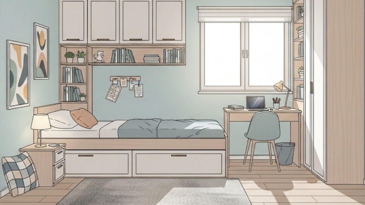 5 Desain Kamar Tidur Sempit yang Estetik, Cocok untuk Pasangan Muda!