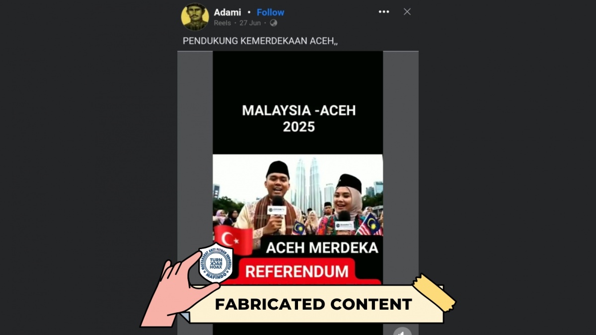 CEK FAKTA: Video Warga Malaysia Dukung Aceh Merdeka, Benarkah?