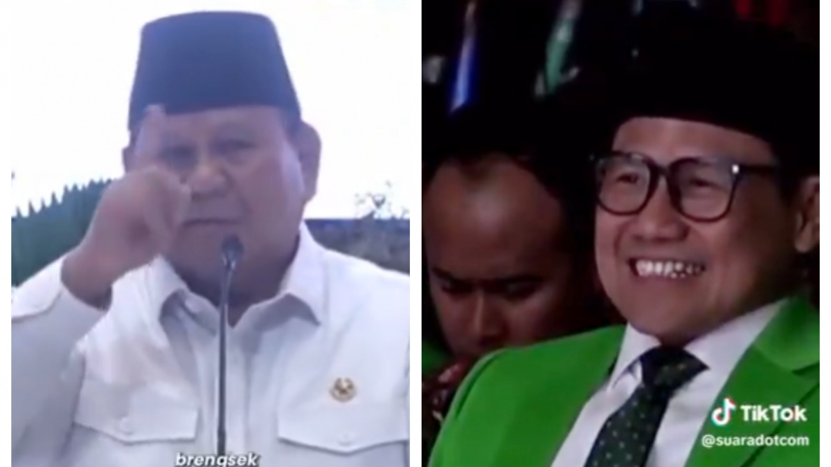 Heboh Umpatan 'Brengsek' Prabowo Gegara Tak Disediakan Kopi, Cak Imin Kepergok Nyengir!