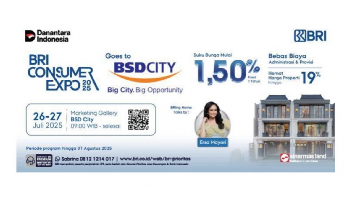 Wujudkan Rumah Impian dengan Penawaran Menarik & KPR Ringan di Expo BRI BSD 2025