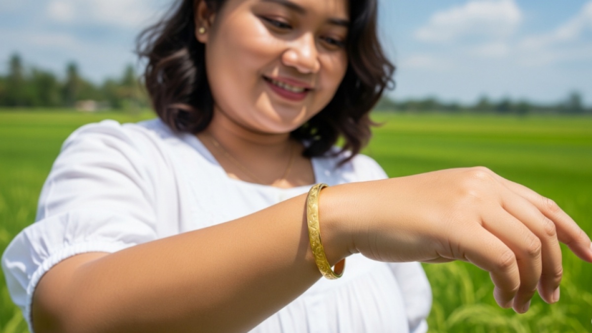 10 Model Gelang Emas 24 Karat yang Cocok untuk Pergelangan Tangan Gemuk