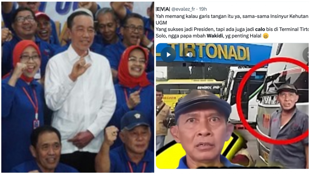 Beredar Foto Sosok Mulyono 'Teman Jokowi di Reuni UGM' Jadi Calo Tiket Bus