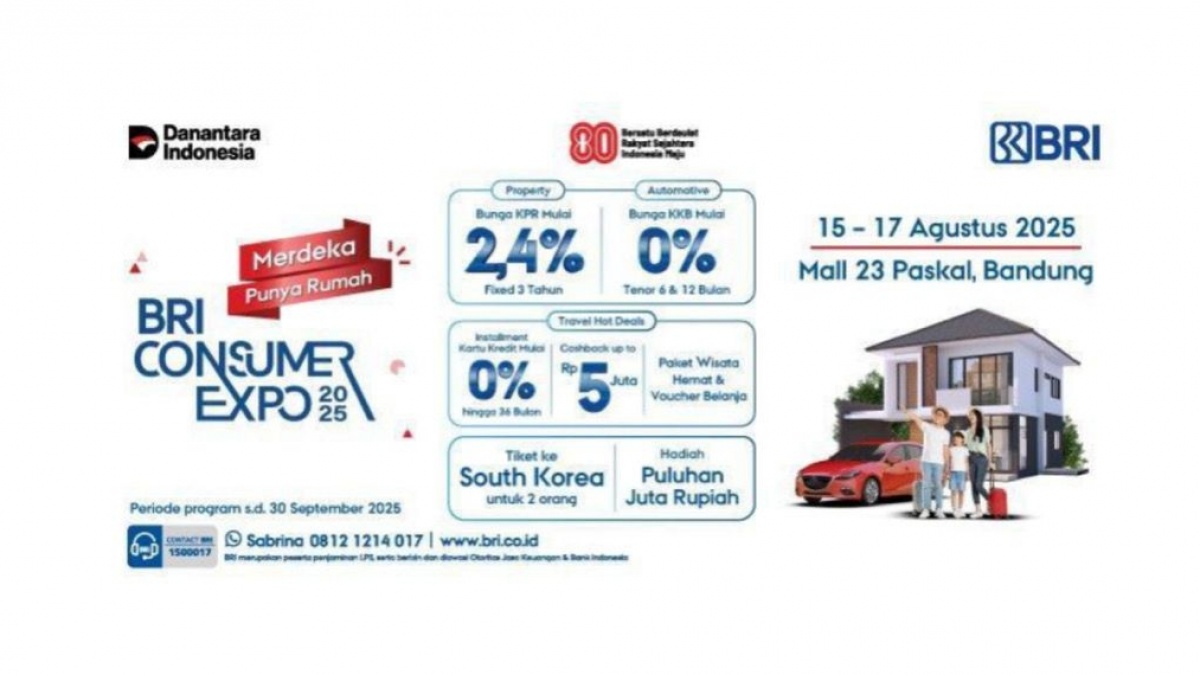 Saatnya Wujudkan Impian Kepemilikan Rumah dan Kendaraan di BRI Consumer Expo 2025 Bandung