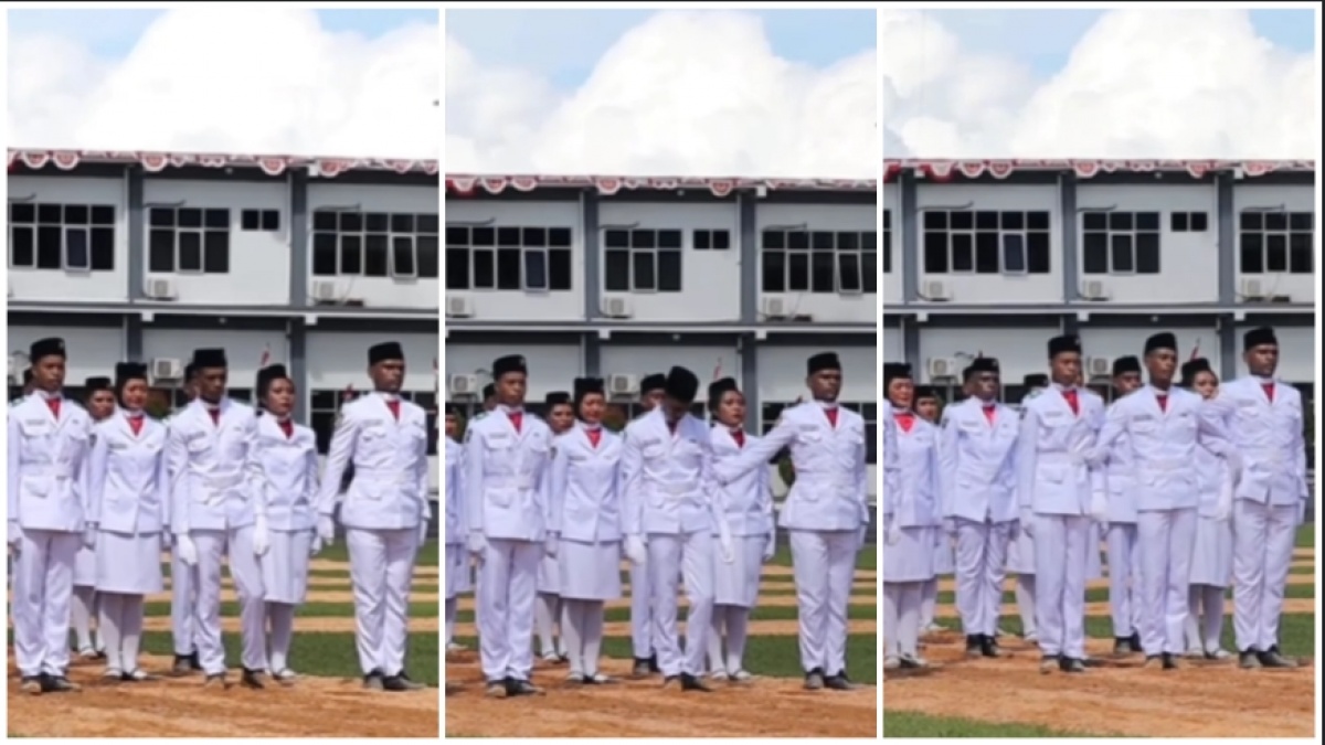 Viral Paskibraka Papua Barat Daya Nyaris Tumbang, Dibantu Rekannya hingga Tugas Selesai