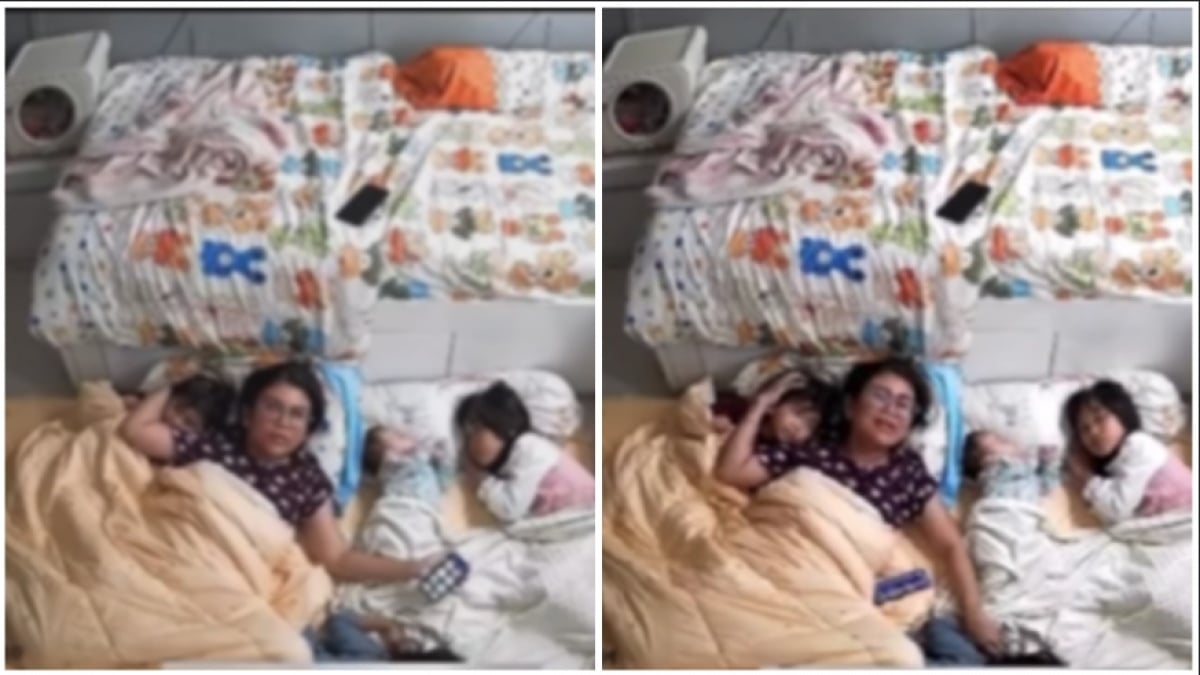 Ibu Peluk 3 Anak Saat Gempa, Suami Santai Tak Percaya: Rekaman CCTV Ini Bikin Warganet Emosi