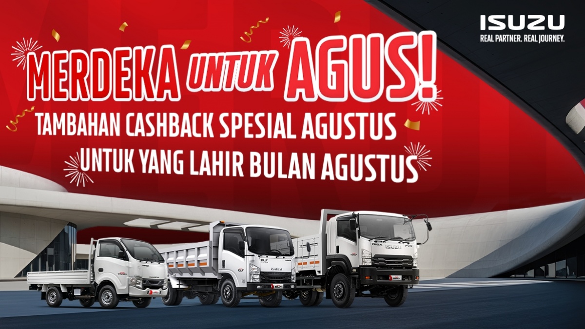 HUT ke-80 RI, Isuzu Dukung Usaha Membangun Negeri: Ada Program MERDEKA Tambah Cashback untuk AGUS
