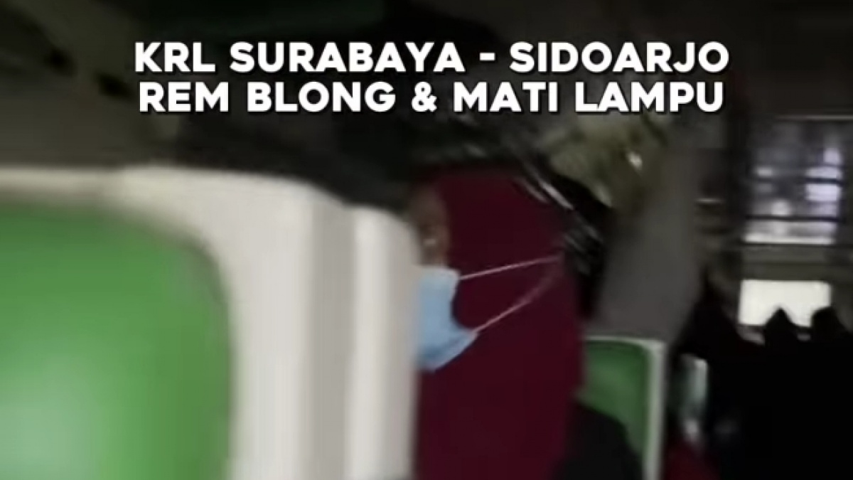 Masinis Kereta Api Surabaya Pasarturi-Sidoarjo Mencoba Rem Darurat, karena Rem Blong!