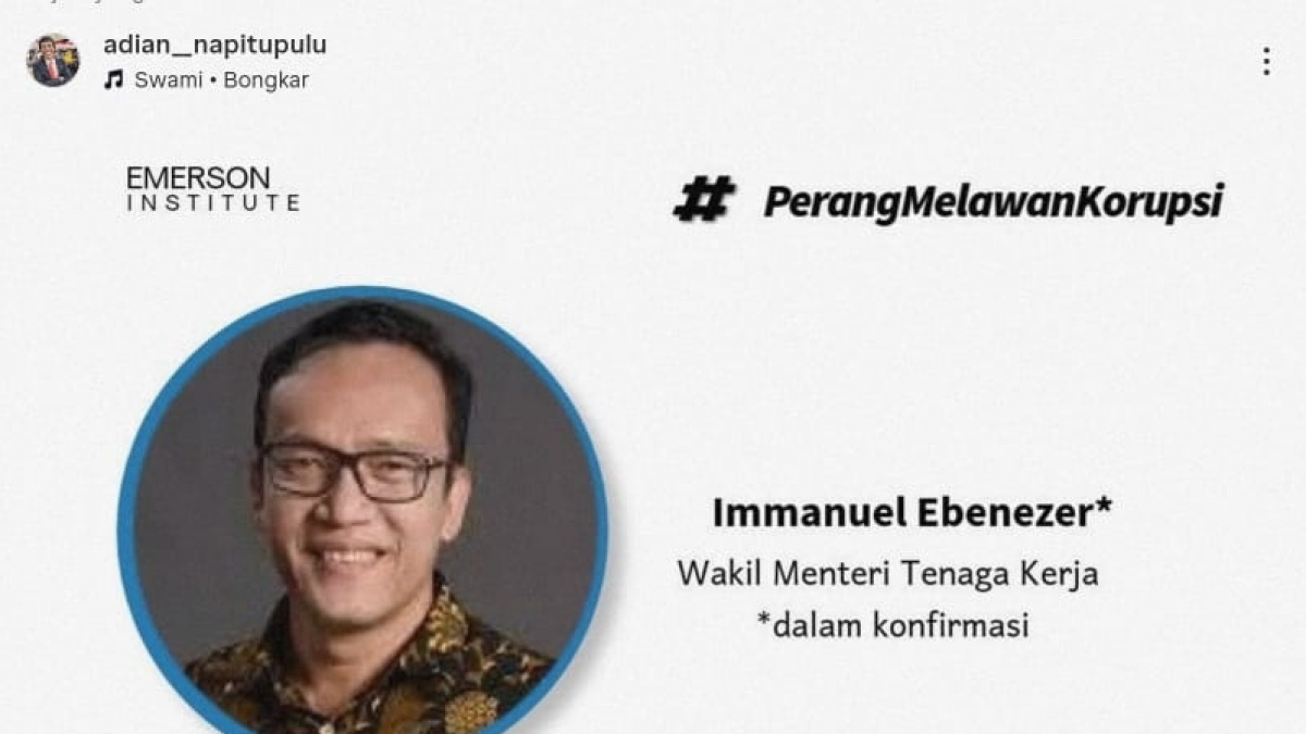 Adian PDIP Sebar Poster Talk Show Wamenaker Noel 'Hukuman Mati Koruptor', Komentarnya Begini