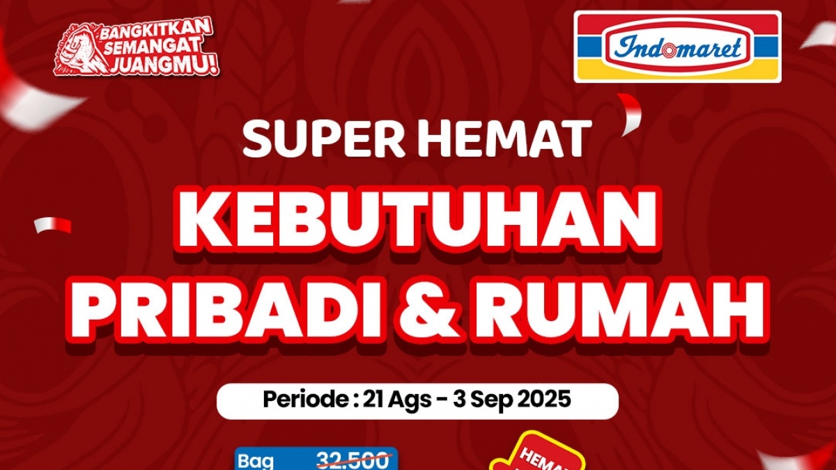 Katalog Promo Indomaret SUPER HEMAT, Borong Kebutuhan Pribadi dan Rumah Tangga
