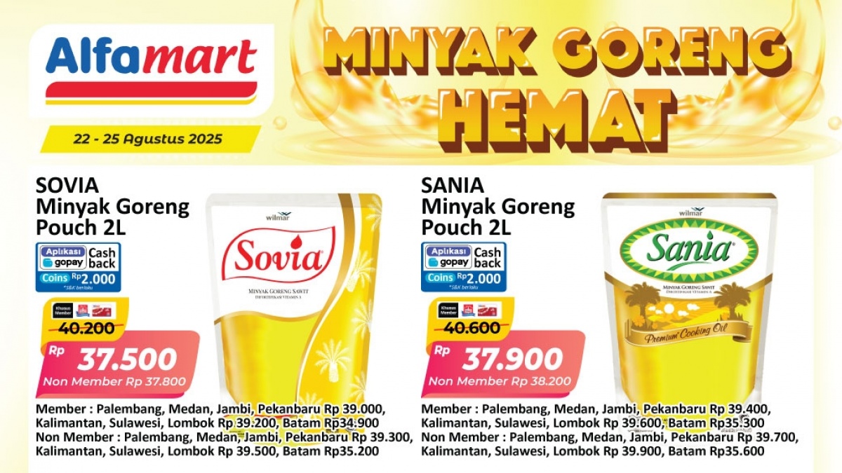 Hari Ini Terakhir Promo Minyak Goreng Hemat Alfamart, Segera Borong Sebelum Kehabisan