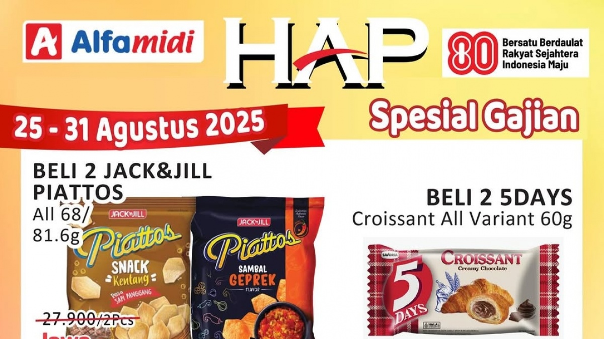 Katalog Promo HAP Alfamidi 25-31 Agustus 2025: Waktunya Belanja Mingguan Kamu