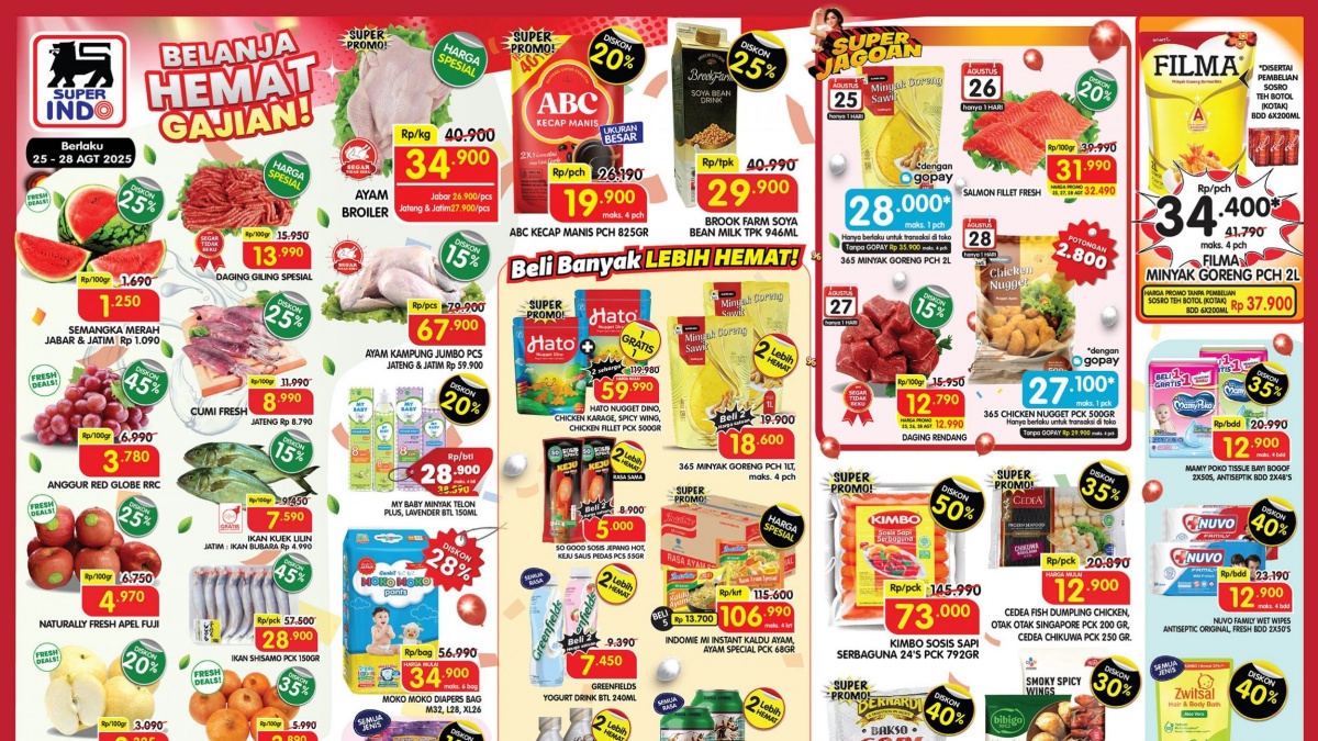 Promo Superindo Weekday 25-28 Agustus 2025: Banjir Diskon Awal Pekan