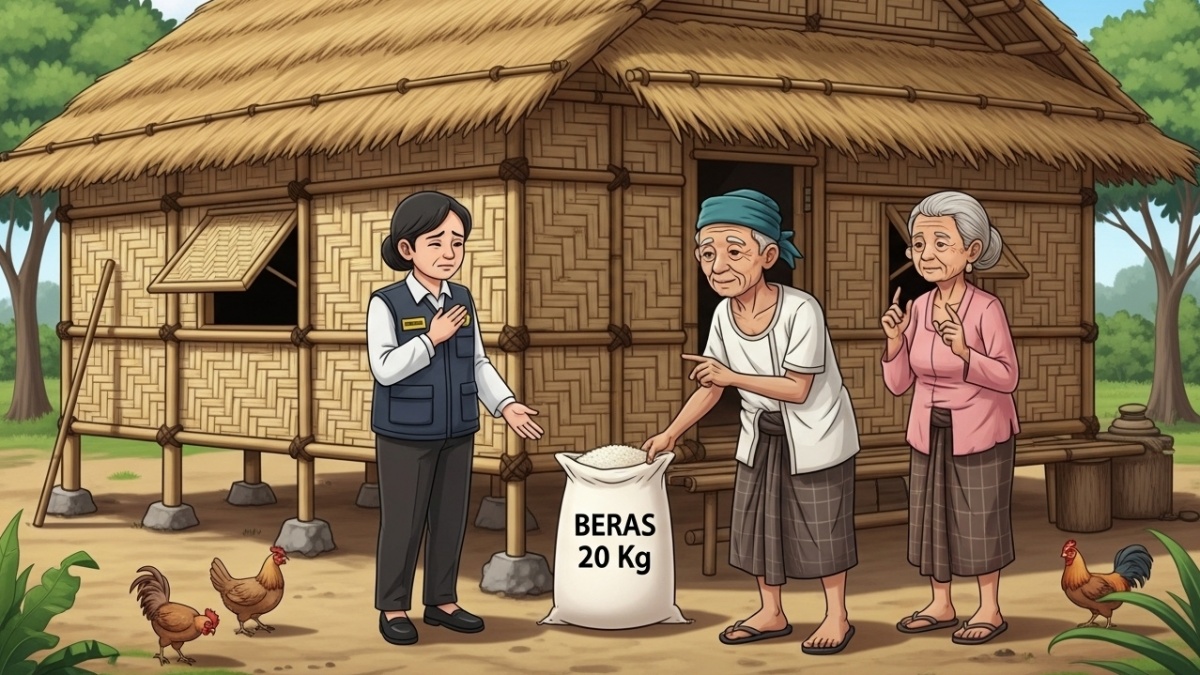 Warga Muntilan Ini Tolak Bantuan Beras Karena Takut Mubazir, Kondisinya Bikin Petugas VDK Trenyuh