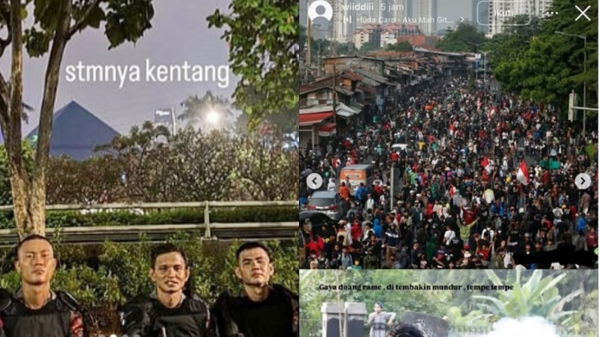 Heboh Postingan Provokatif Polisi usai Demo Rusuh di DPR: STM Kentang, Rame Doang Ditembak Mundur!
