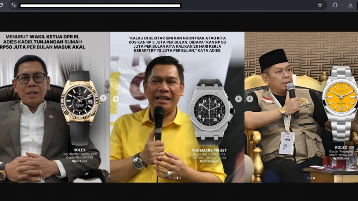 Ada Rolex dan Audemars Piguet, Artis hingga Dokter Turut Soroti Koleksi Jam Tangan Adies Kadir
