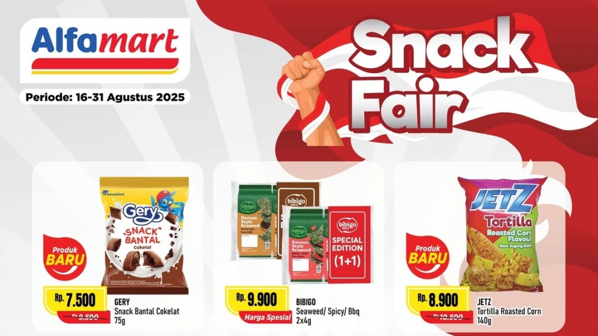 Promo Snack Fair Alfamart Kembali Hadir! Serbu Diskon Spesial Camilan Favoritmu