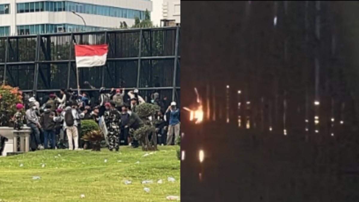 Niat Bawa Mesin Gerinda, Pendemo Nekat Gergaji Pagar Raksasa DPR: Percikan Api Menyala!
