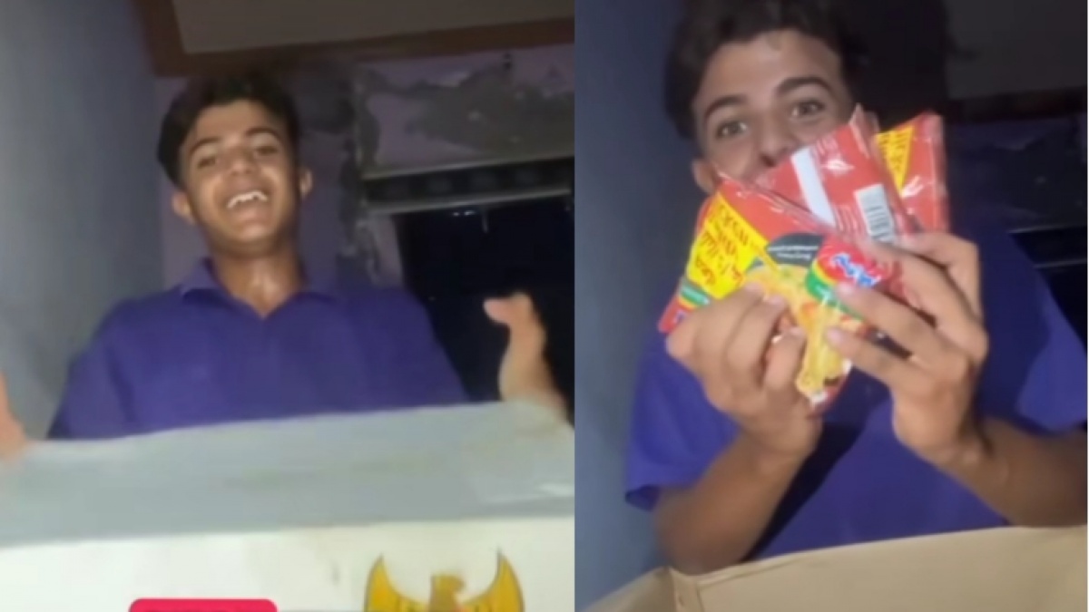 Bak Temukan Harta Karun, Momen Warga Gaza Unboxing Bantuan dari Pemerintah Indonesia Bikin Haru