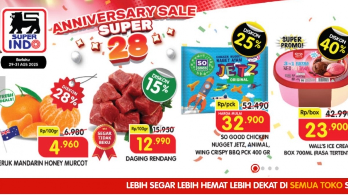 Promo JSM Superindo 30-31 Agustus 2025, Daging dan Popok Dapat Diskon!