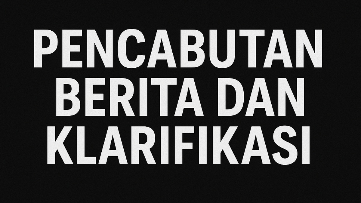 Pencabutan Artikel 'Ahmad Sahroni Panik! Cari Tas LV...'