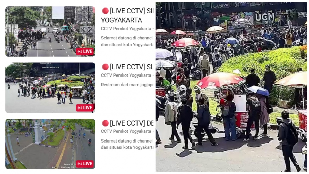 Update Link CCTV Demo Yogyakarta 1 September via YouTube: Lengkap dengan Rute Massa