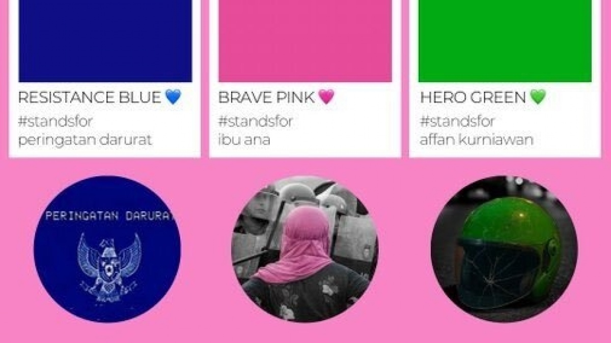 Selain Brave Pink & Resistance Blue, Ini Daftar Warna Simbol Perlawanan Rakyat Seluruh Dunia