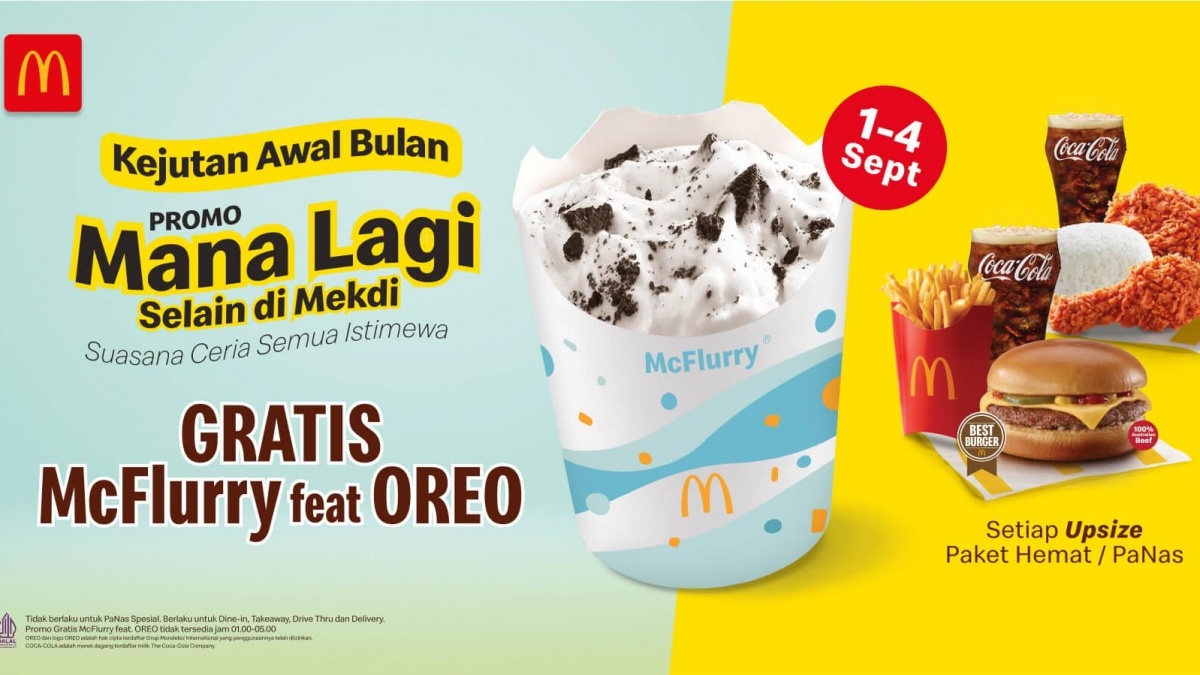 Promo McD: Kejutan Awal Bulan Nikmati Manisnya McFlurry feat OREO