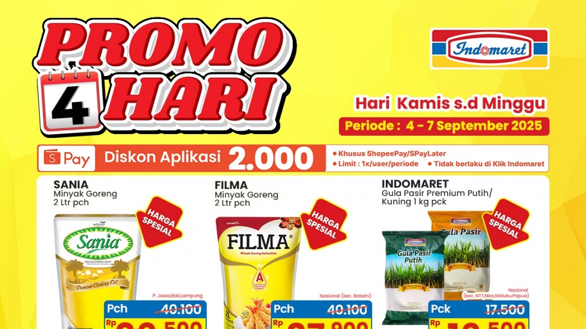 Promo 4 Hari Indomaret Mulai Hari Ini, Hemat hingga 35 Persen