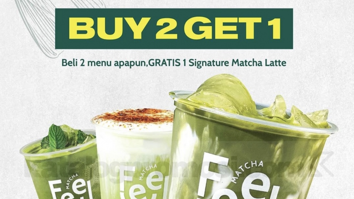 Promo Feel Matcha: Buy 2 Get 3 Khusus Hari Pelanggan!