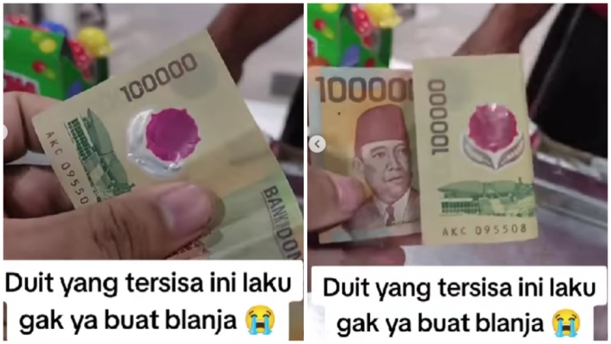 Viral Momen Pedagang Kaget Dibayar Pakai Uang Rp100 Ribu Plastik, Masih Berlaku?