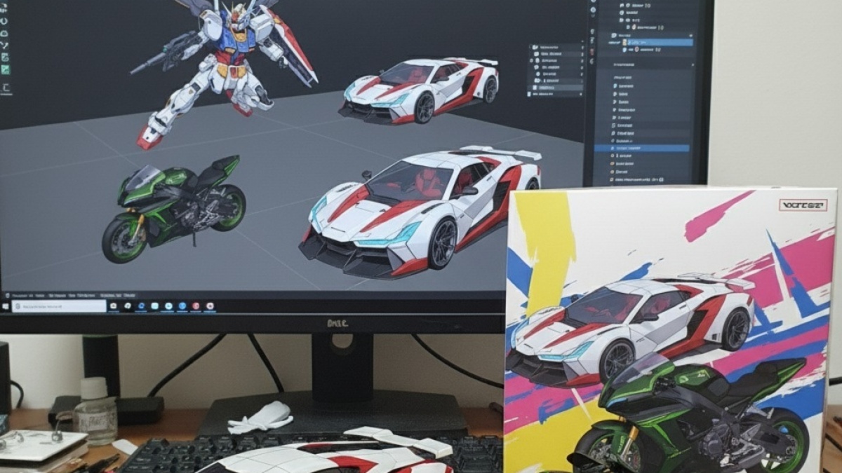 3 Platform Pembuat Foto Miniatur Motor dan Mobil Populer ala BANDAI, Buruan Coba!